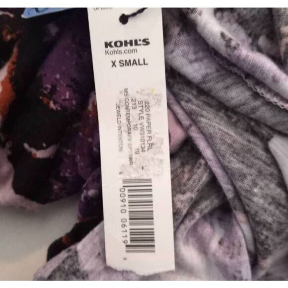 SIMPLY VERA VERA WANG CONTEMPORARY PURPLE DRESS SZ.XS NWT. - Picture 9 of 9